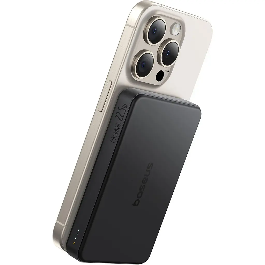 Внешний аккумулятор Baseus Airpow II Qi2 10000mAh 22.5W Black [P10080000123-00] [134990] - фото 6