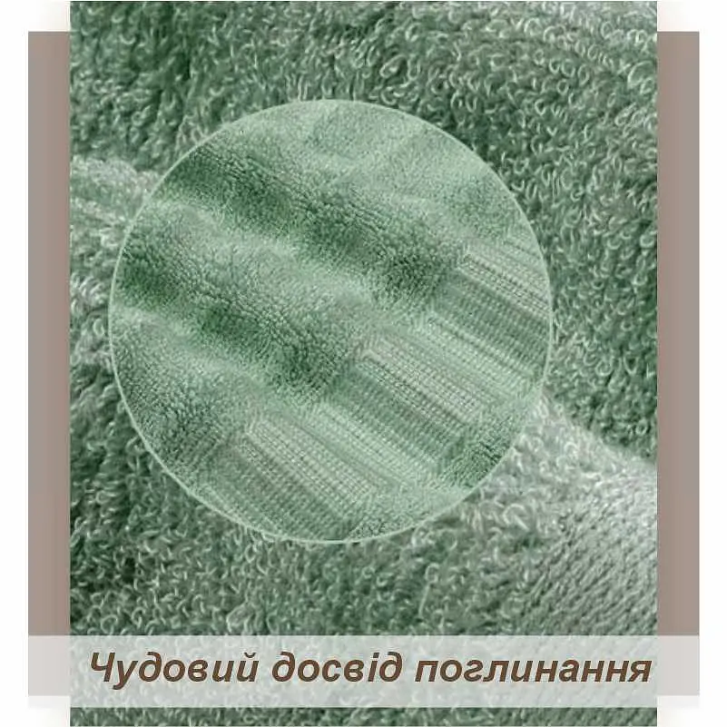 Набор полотенец Lovely Svi 3 шт.: 70 x 140 см, 50 x 90 см, 33 x 33 см Зеленый (701404) - фото 5