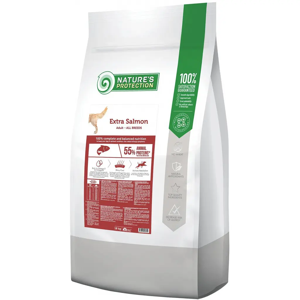 Сухий корм для собак Nature's Protection Extra Salmon Adult All breeds 18 кг (NPB46039)