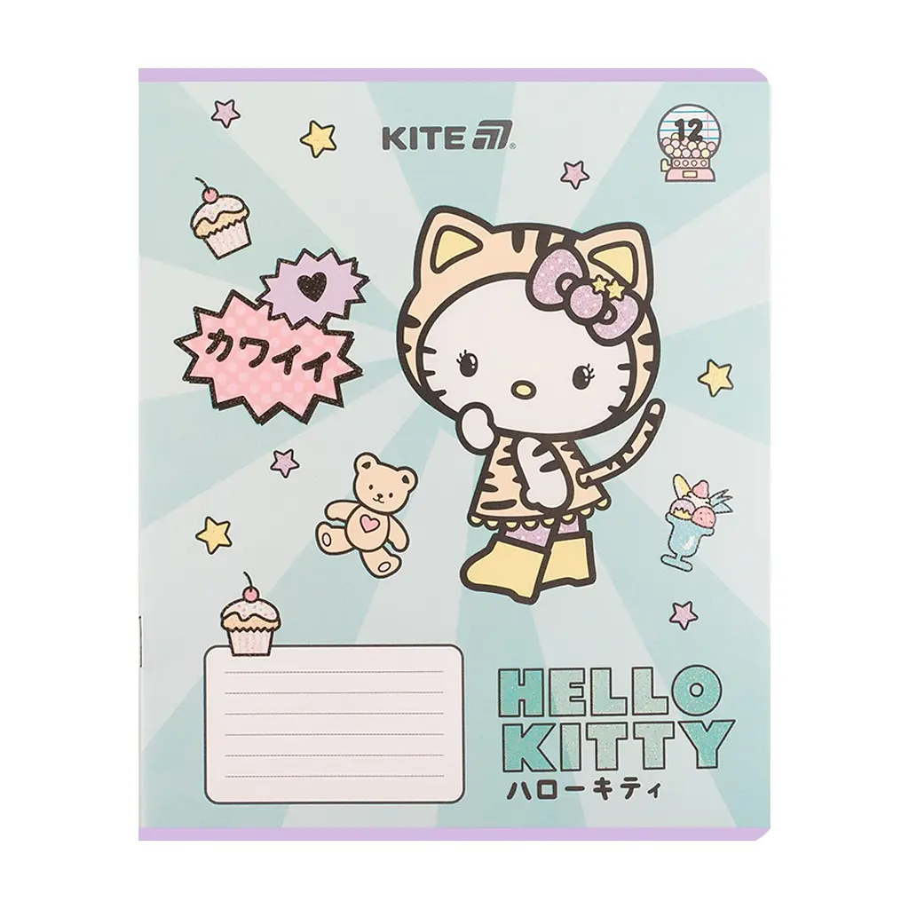 Зошит Kite Hello Kitty, 12 аркушів, лінія (HK25-234-1), в асортименті - фото 9