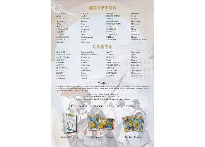 Настільна гра PD-Verlag Конкордія: Єгипет та Крит (Concordia: Aegyptus/Creta ) (англ.) (PS118) - фото 8