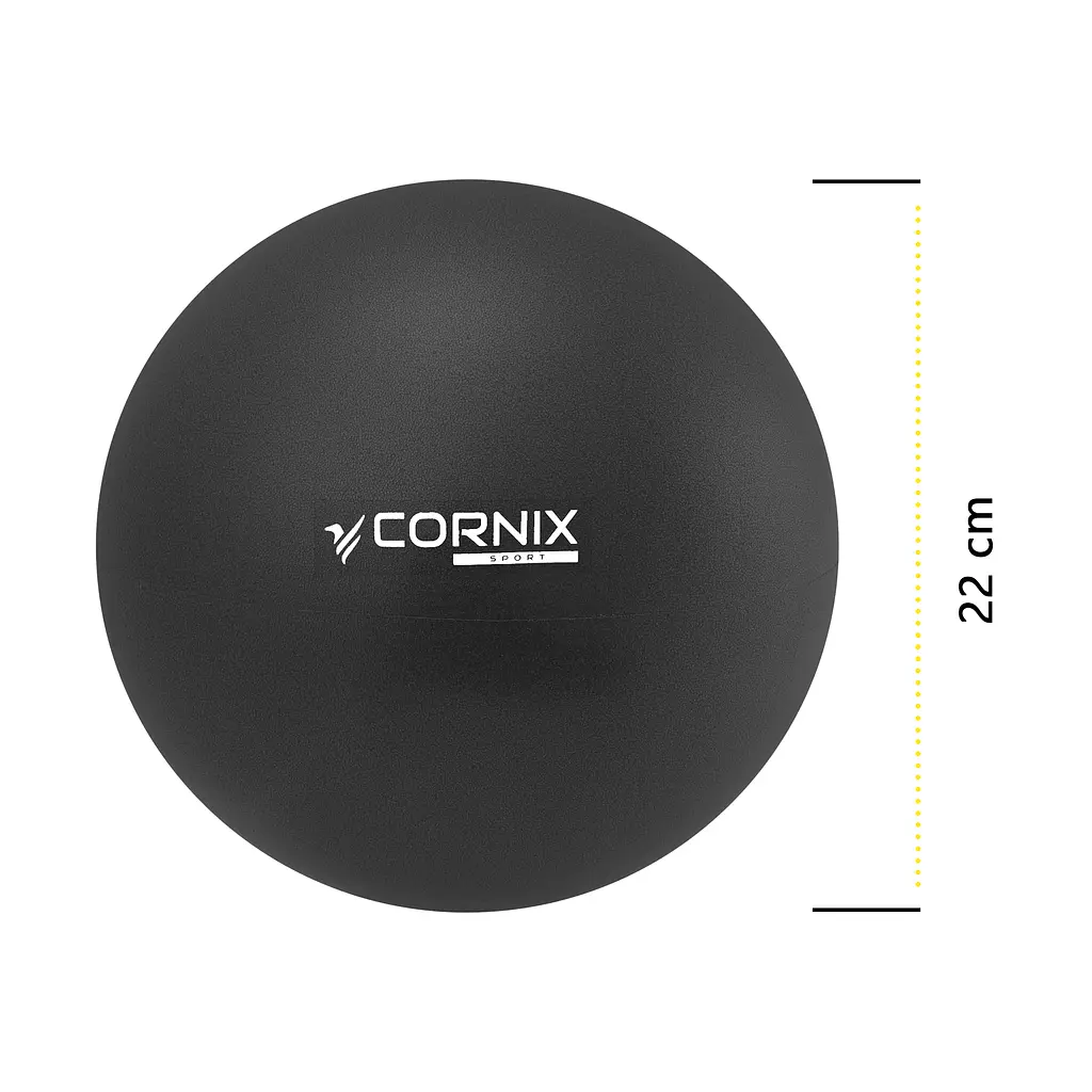 М'яч для пілатесу, йоги, реабілітації Cornix MiniGYMball 22 см XR-0371 Black - фото 3
