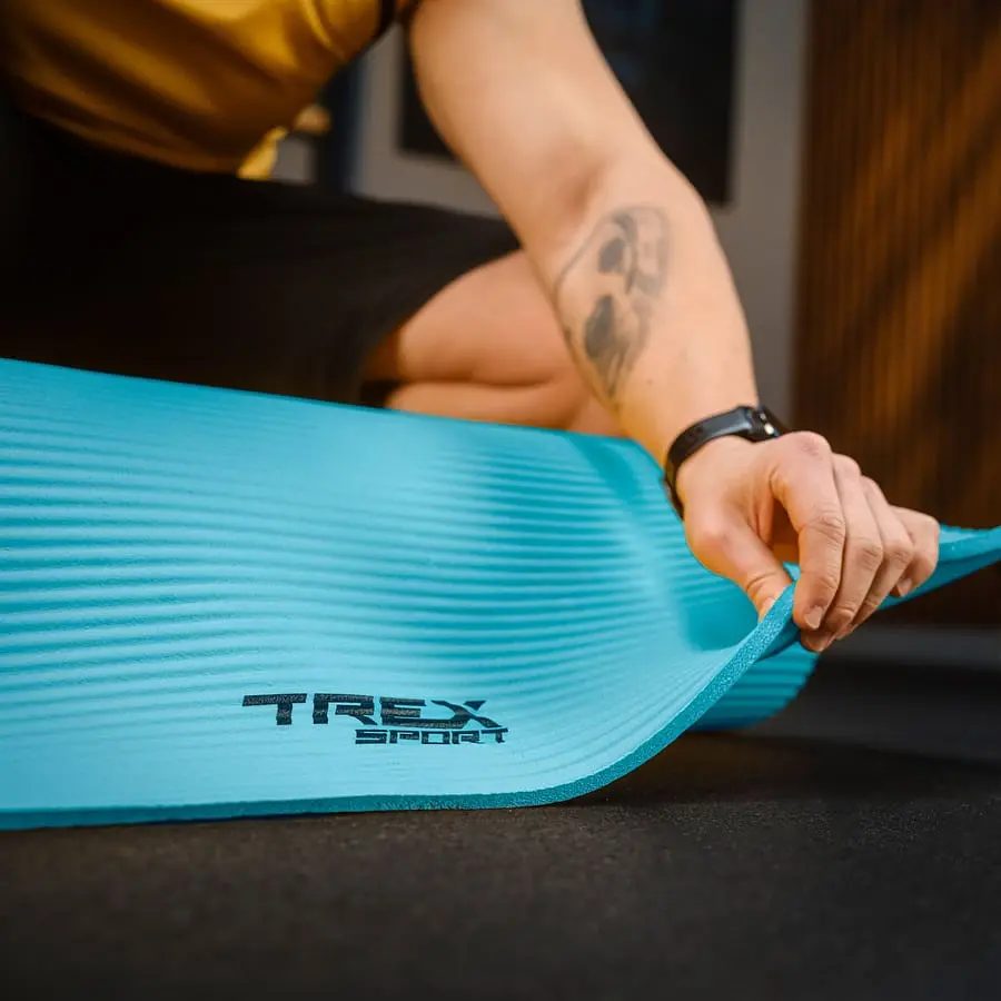 Коврик для йоги Trex Sport TX-019NGM NBR 1см 190х80 блакитний - фото 3