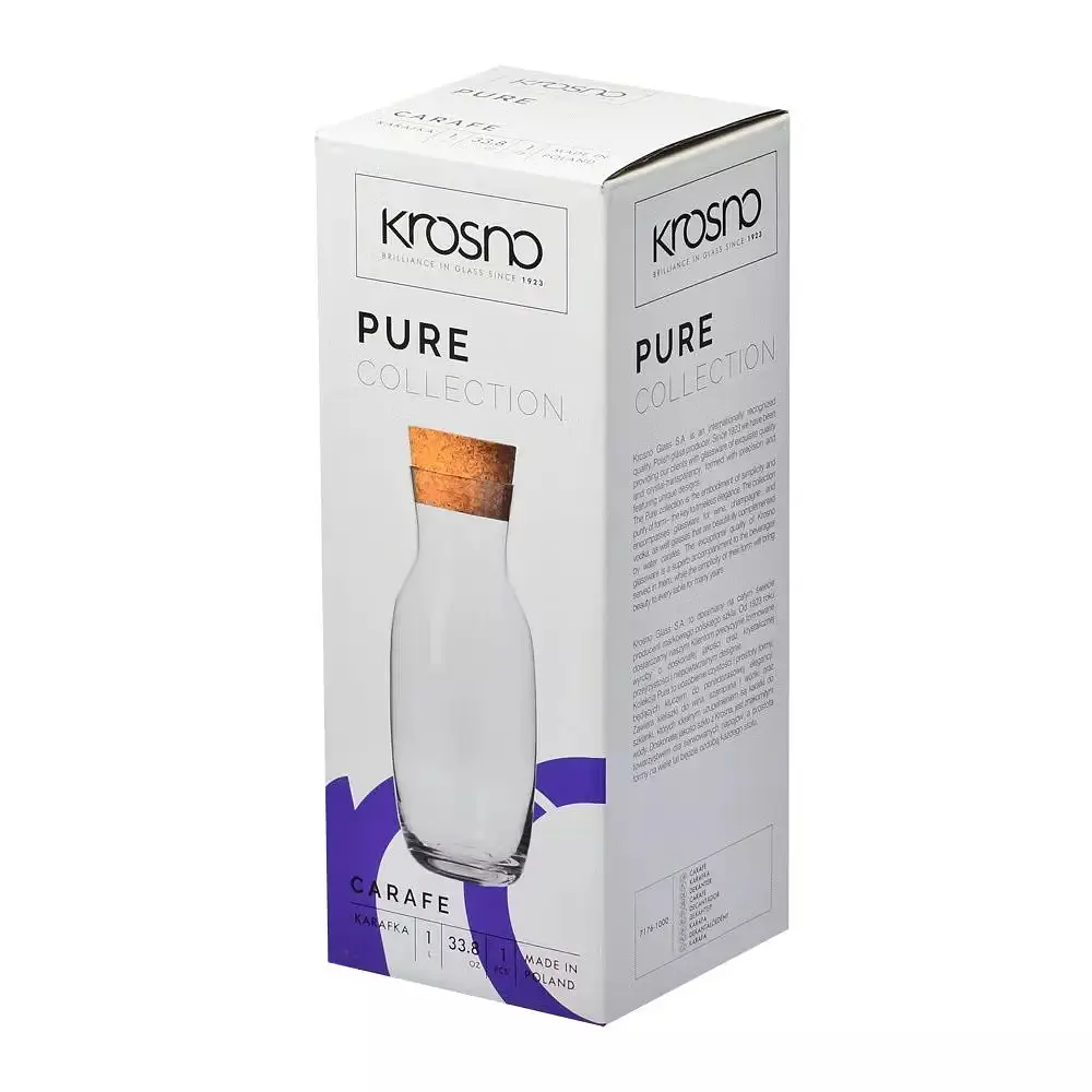 Графин Krosno Pure, скло, 1 л (792491) - фото 3