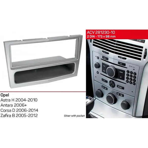 Переходная рамка Opel Astra, Antara, Corsa, Zafira ACV 281230-10 - фото 2