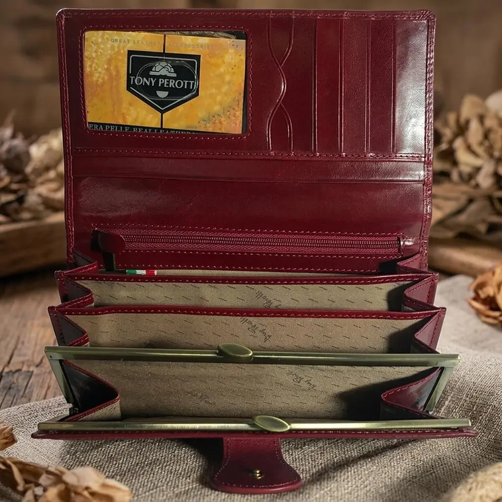 Жіночий гаманець Tony Perotti Натуральна шкіра Accademia 1526 rosso (90682) Червоний - фото 5