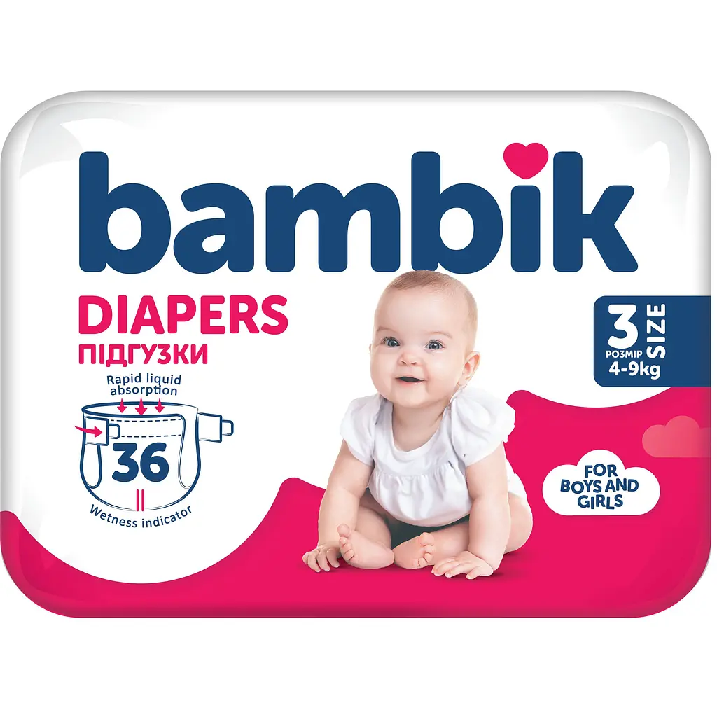 Подгузники Bambik Medium Midi (4-9 кг) 36 шт. - фото 2