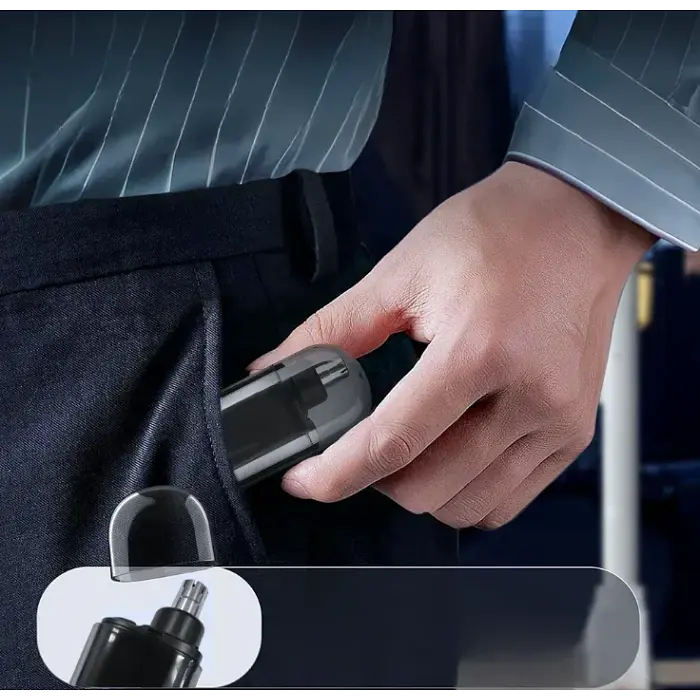 Триммер для носа и ушей, от USB, 8000 об./мин/триммер для носа/триммер для ушей Черный - фото 5