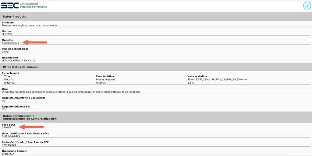 Блок живлення (зарядка) для ноутбука Lenovo 65W (5V - 2A; 9V - 2А; 15V - 3А; 20V - 3,25А; USB Type-C) ADLX65YDC3D, 65W, 2A, 3A, 3.25A, USB Type-C - фото 8