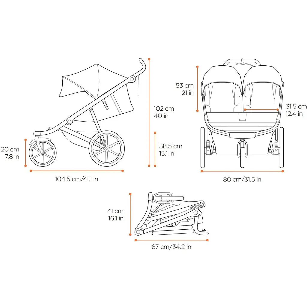 Дитяча коляска Thule Urban Glide 2 Double Black (TH 10101951) - фото 8