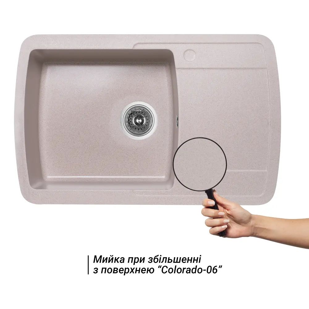 Кухонна мийка Lidz 770x490/200 COL-06 (LIDZCOL06770490200) - фото 3