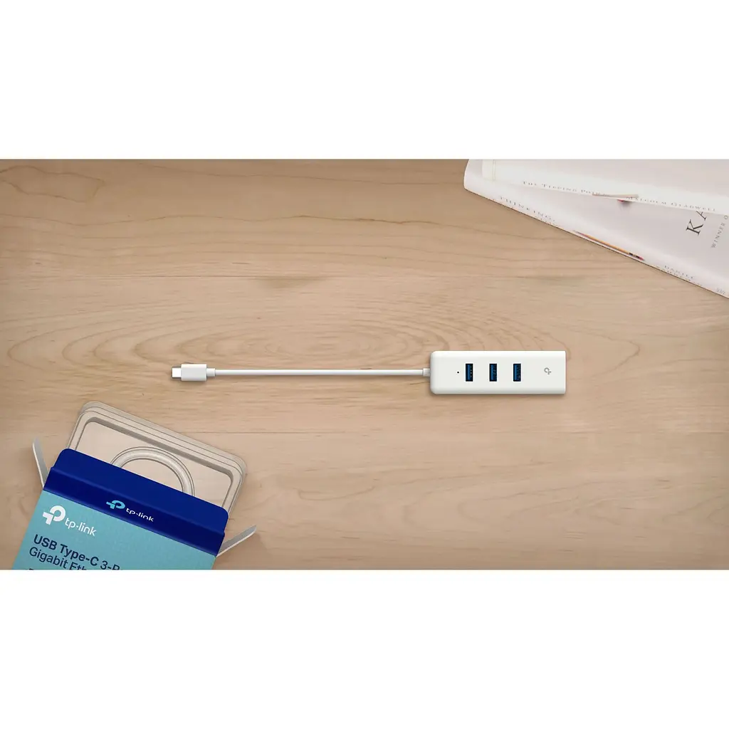 Сетевой адаптер TP-Link UE330С 1xGE, 3xUSB3.0, USB-С - фото 4