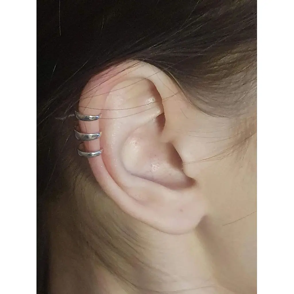 Серебряная серьга-кафф на хеликс Ирий. 4993 - фото 4