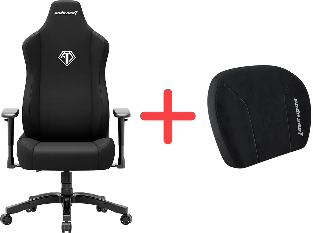 Крісло ігрове Anda Seat Novis Size L Black Fabric (AD23-L-01-B-F) - фото 2