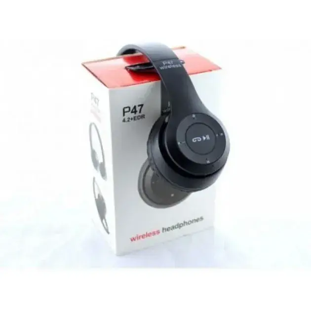 Бездротові навушники B.U.M. Mega Bass P47 з мікрофоном Bluetooth micro-SD FM-радіо micro-SD - фото 3