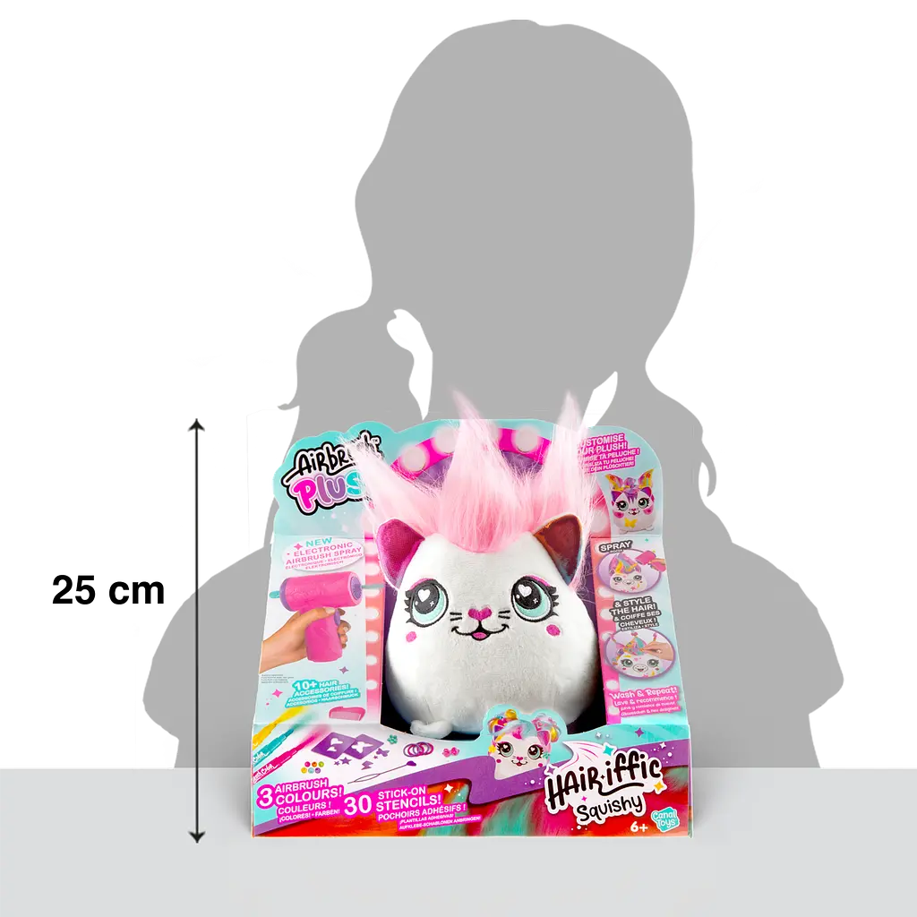 Набір DIY AIRBRUSH PLUSH - Hair'iffic "Зроби зачіску - Серденько" з іграшковим аерографом CanalToys Art.AIR040/2 - фото 10
