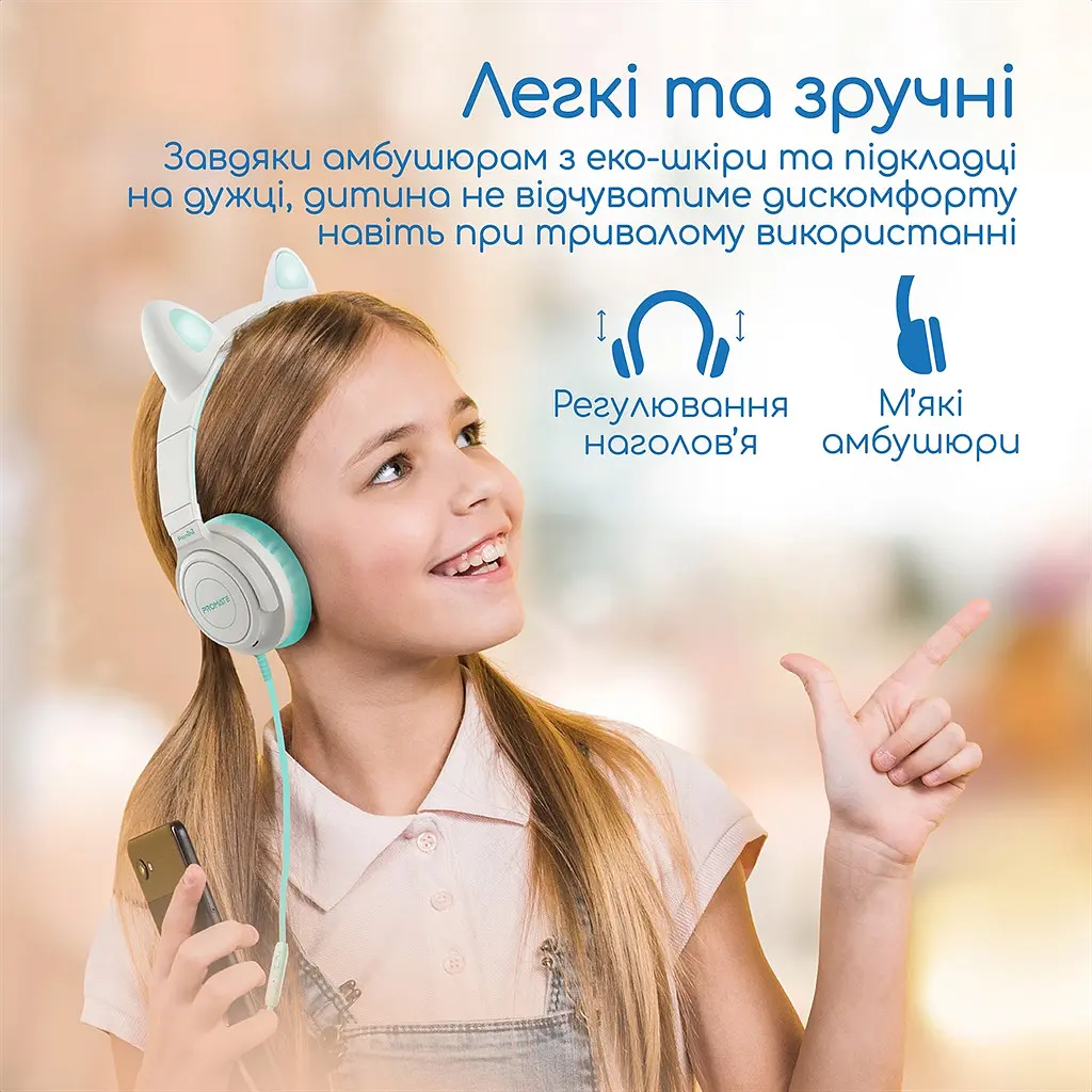Bluetooth-гарнітура Promate Panda Аква - фото 4