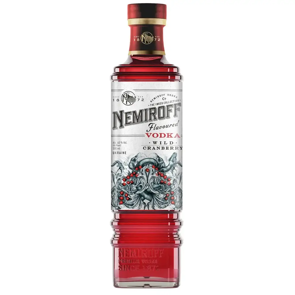 Упаковка настоянки Nemiroff Wild Cranberry 40% 6 л (0.5 л х 12 шт.) - фото 2