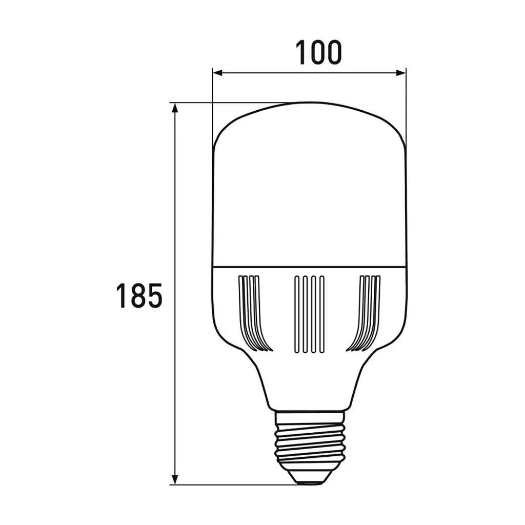 Лампочка EUROELECTRIC Plastic 30W E27 4000K 220V (LED-HP-30274(P)) - фото 4