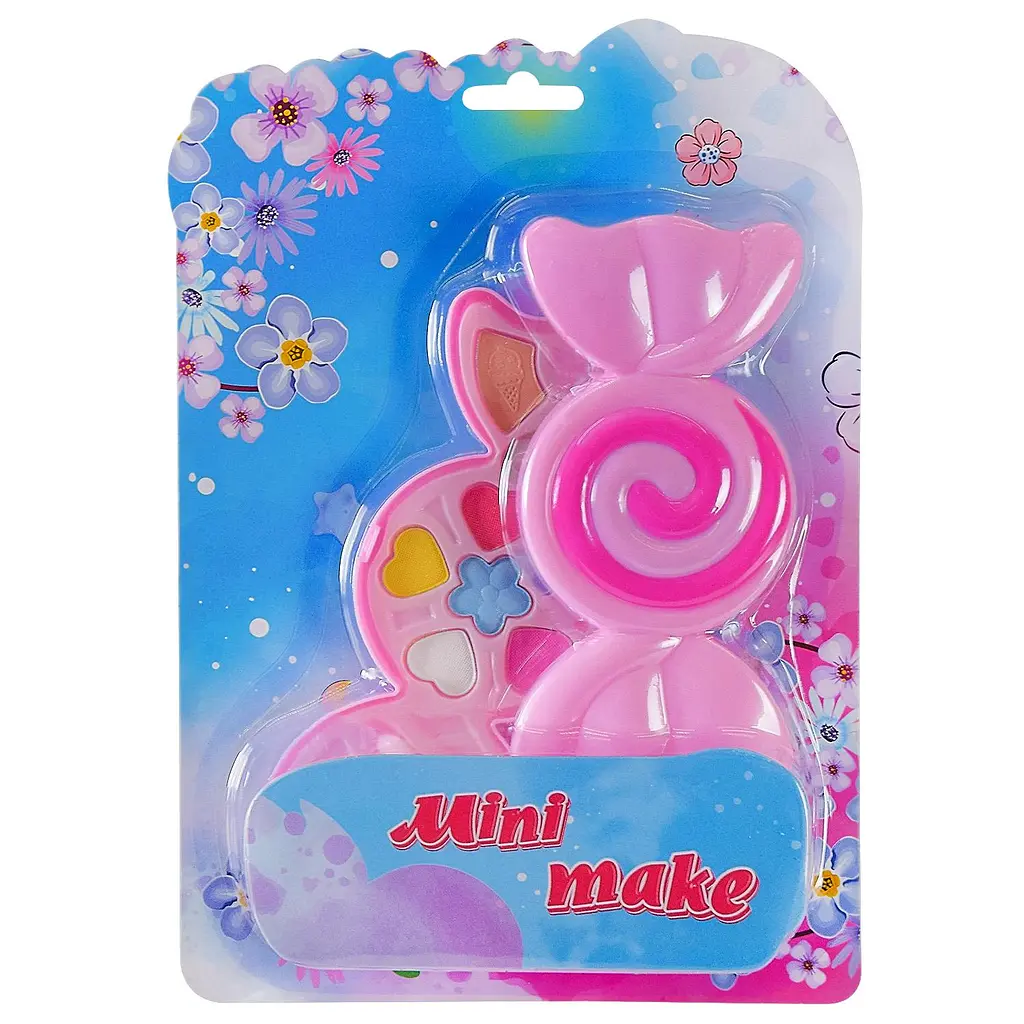 Дитяча декоративна палетка тіней Mini make у формі льодяника, рожева (MM2304)