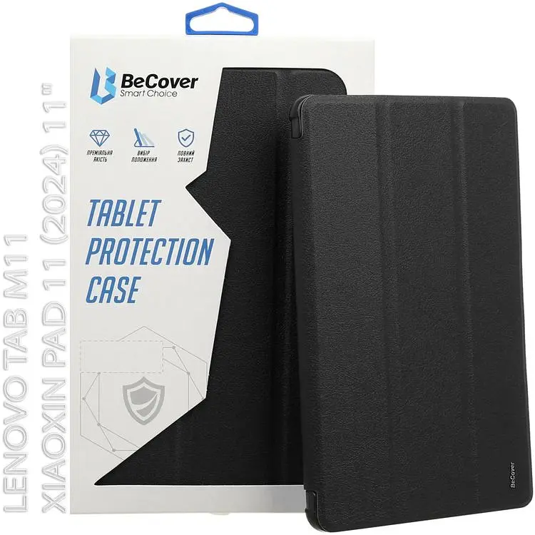 Чохол-книжка BeCover Soft Edge з кріпленням для стілусу для Lenovo Tab M11 -2024 TB-TB330FU/Xiaoxin Pad 11 -2024 11" Black (712538) - фото 6