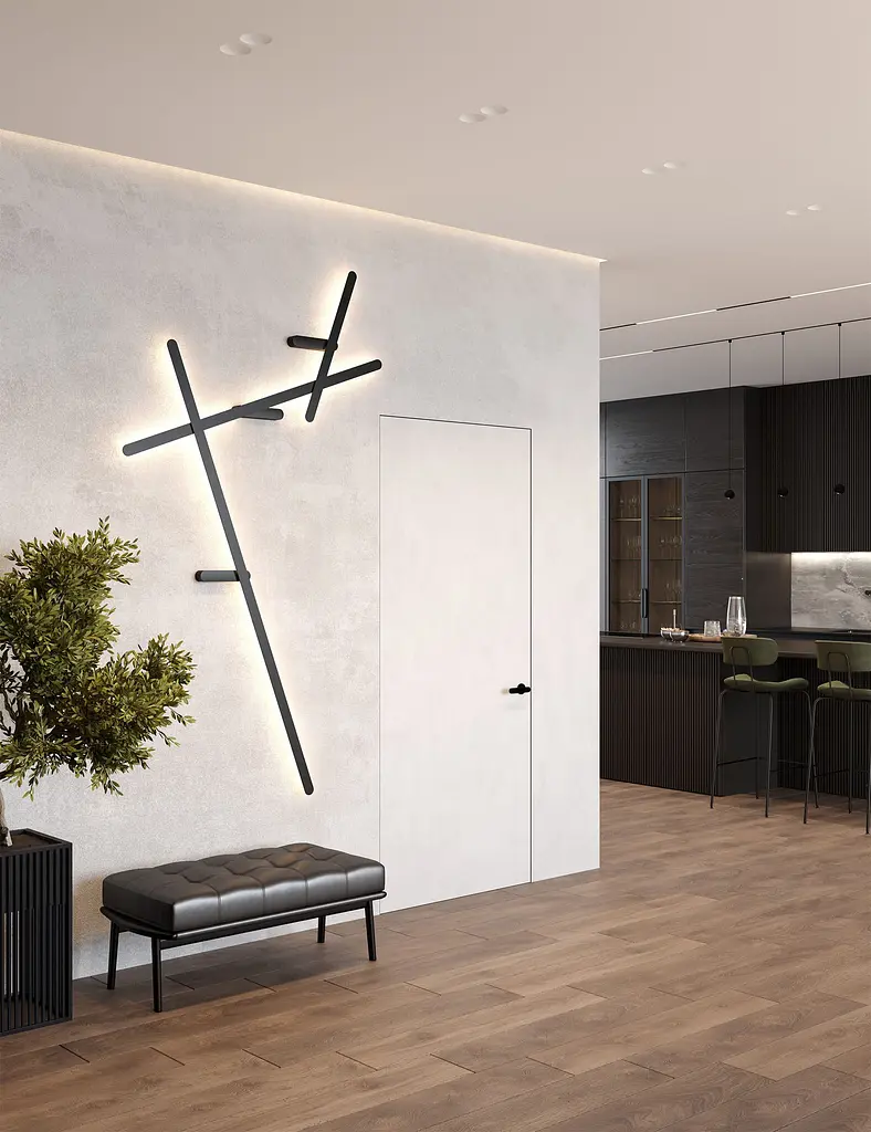 Настенный светильник Skarlat RWLB173 20W BK 3000K - фото 4