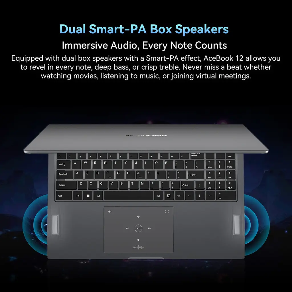 Ноутбук Blackview AceBook 12, 16" FHD + 1920x1200 LCD, Win11 Pro, 8 cores12 threads, Intel® i5-12450H, 2*SODIMM LPDDR4, Wi-Fi 6, (8GB + 8GB dual channel), 512 GB. - фото 5
