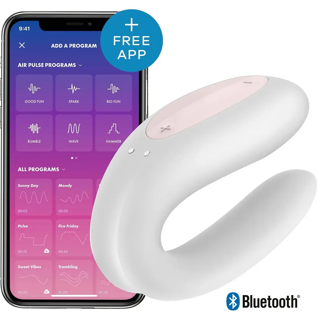 Смарт-вібратор для пар Satisfyer Double Joy White - фото 4