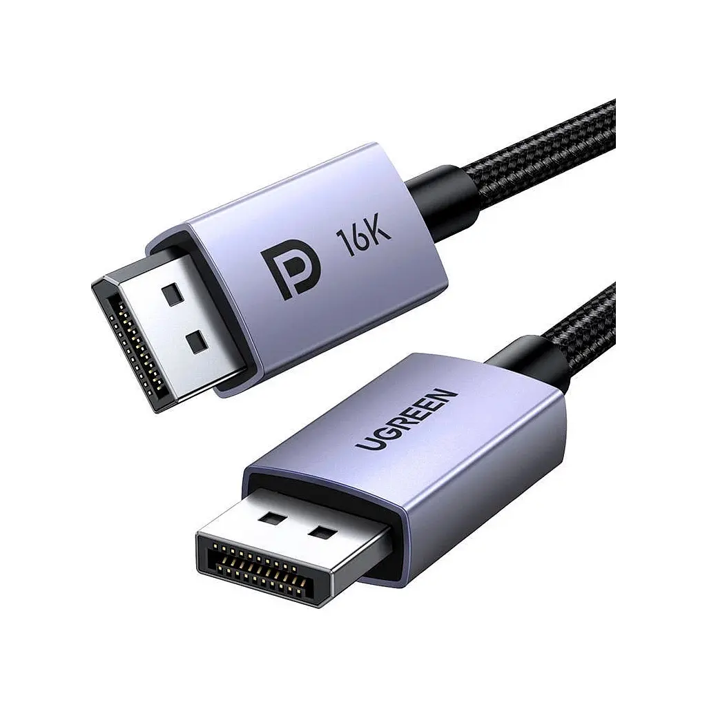 Кабель мультимедійний DisplayPort M to DisplayPort M 1.0m v2.1 16K DP118 black Ugreen (15383)