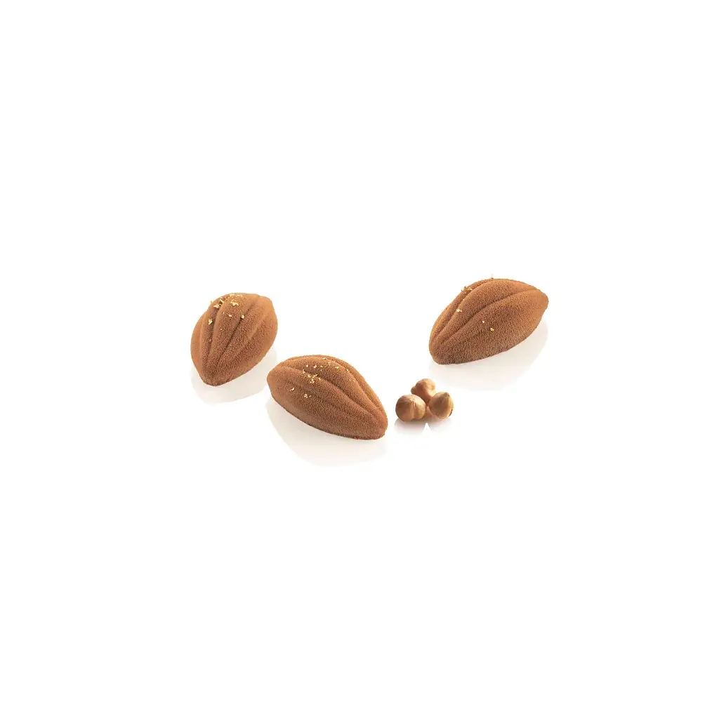 Форма для випікання Silikomart Cacao 50х28 h 19 мм (16 х 12,5 мл) (CACAO XS 12) - фото 2