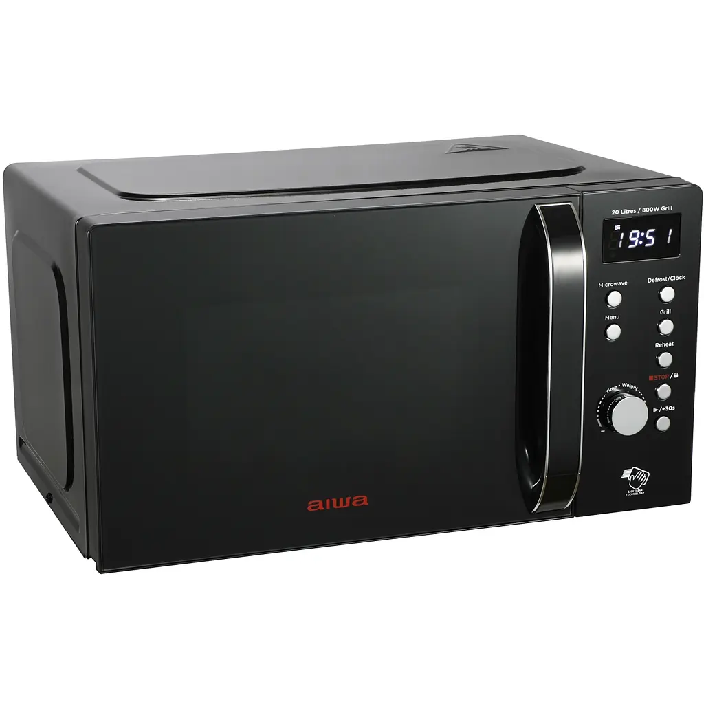 Мікрохвильова піч AIWA NAMICOOK CRYSTAL20 MW-202DG BK 20л/ 700Вт/ гриль/ Child LOCK/чорна - фото 2