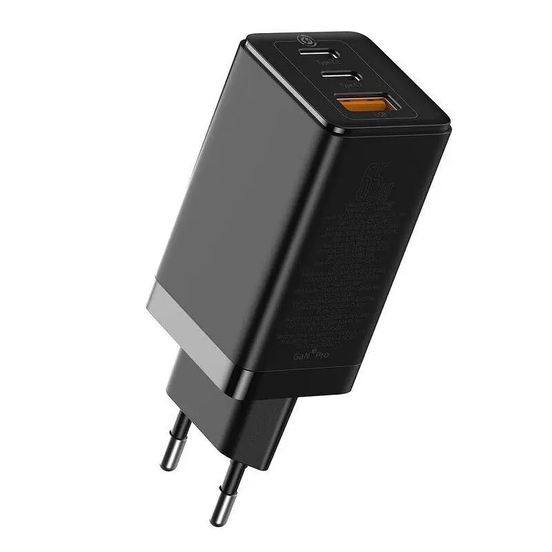 Зарядний пристрій Baseus 65 W GaN2 Pro (CCGAN2P-B01) + кабель 100 W USB Type C чорні - фото 3