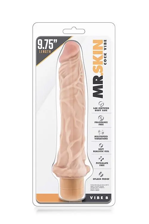 Вібратор Blush Mr. Skin Cock Vibe 8 24.7 см тілесний - фото 2