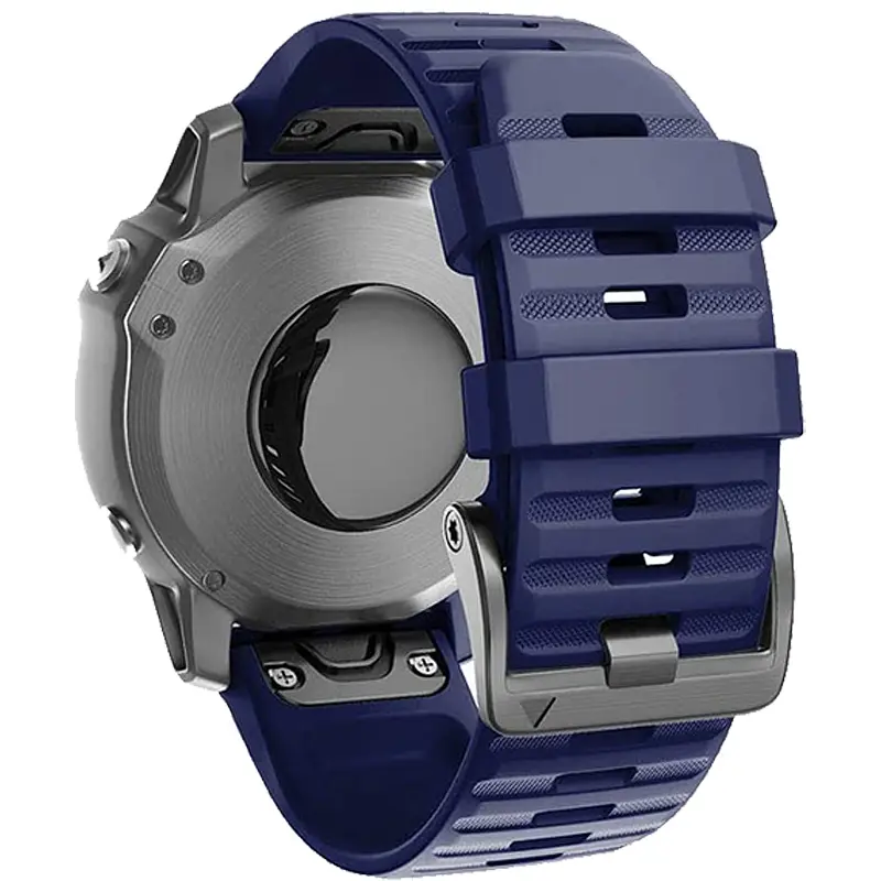 Силіконовий ремінець на смарт годинник Garmin 47 mm, Silicone, dark blue, зі зручною застібкою, на фітнес браслет, ArmorStandart (ARM60807) - фото 2