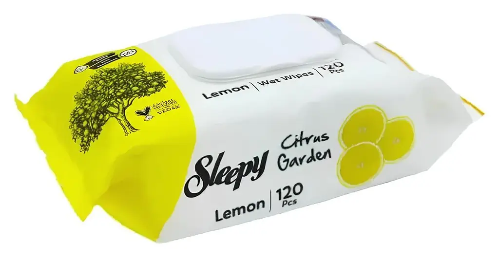 Вологі серветки універсальні Sleepy Citrus Garden 120 шт. Серветки без спирту - фото 2
