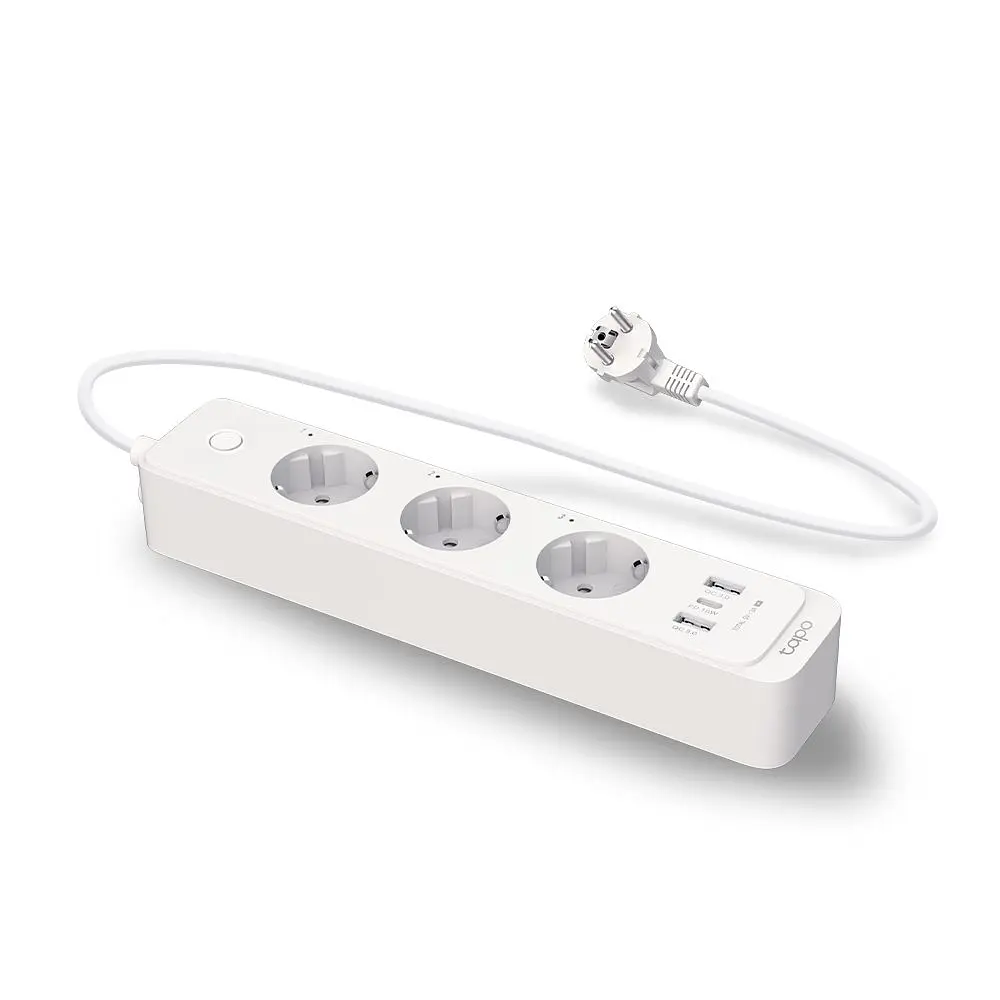 Сетевой фильтр-удлинитель с Wi-Fi TP-LINK Tapo P-300 N300 10A 2300W 3xSchuko 2xUSB 3.0 PD QC3.0 - фото 3