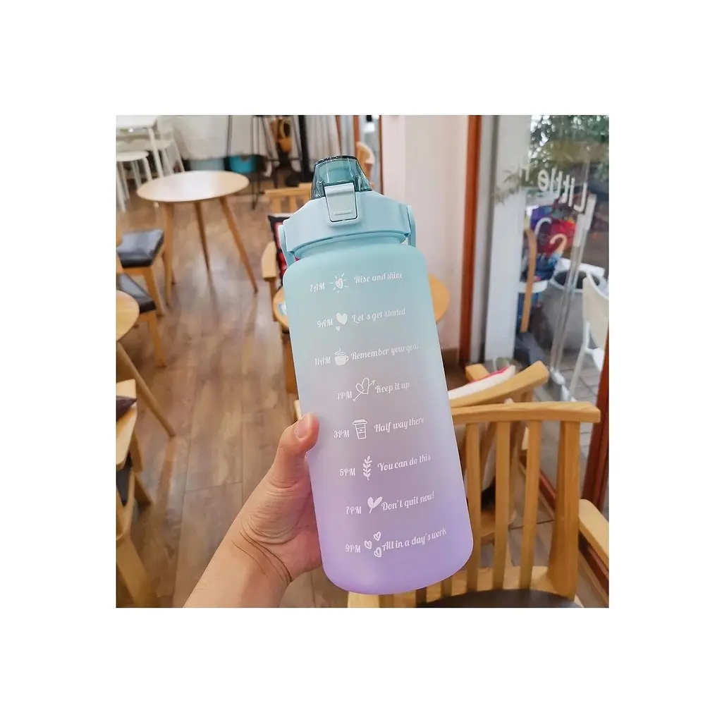 Спортивная бутылка для воды BOTTLE gym purple/navy 2 л - фото 3