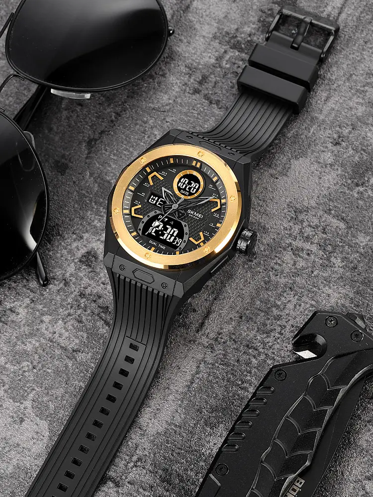 Чоловічий наручний годинник 2013GD Gold Skmei acs0030395 - фото 4