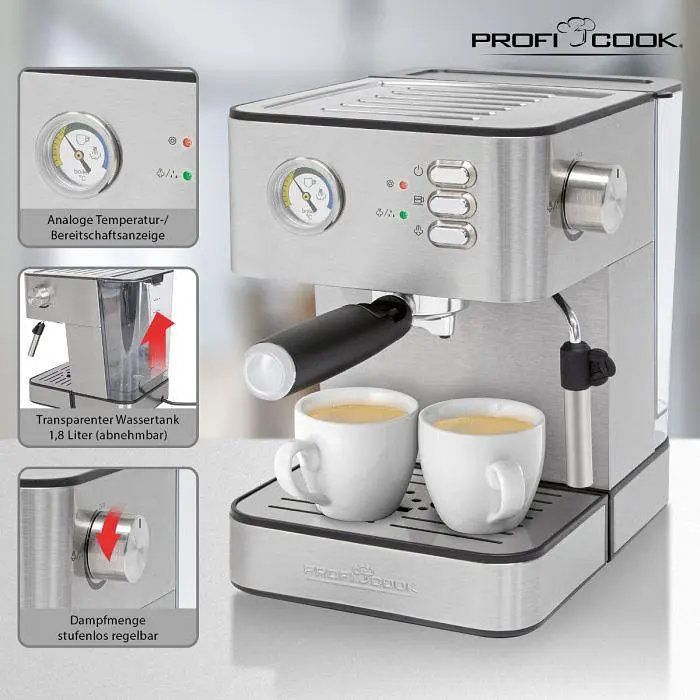 Еспресо-кавоварка Profi Cook PC-ES 1209 - фото 7