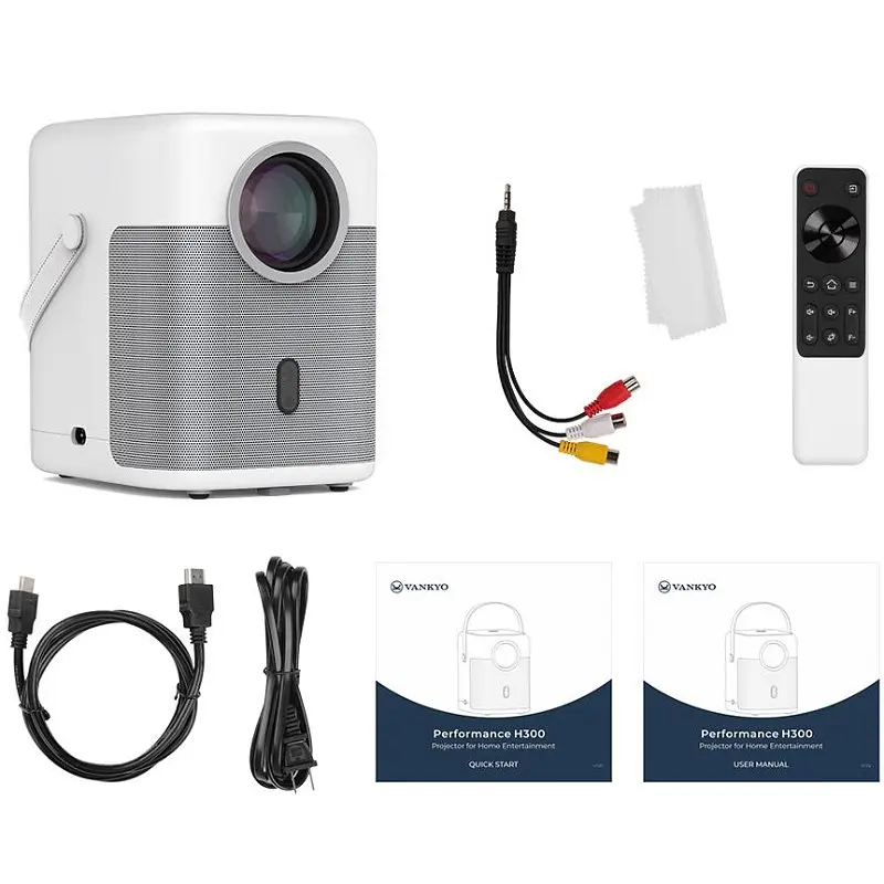 Проєктор Vankyo H300A Full HD 220 ANSI Lm 1000:1 16:9/4:3 HDMI Android 9.0 Wifi 6 білий - фото 7