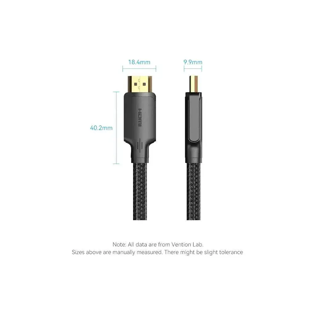 Кабель мультимедійний HDMI M to HDMI M 2.0m 4K60Hz black Vention (ALIBH) - фото 2