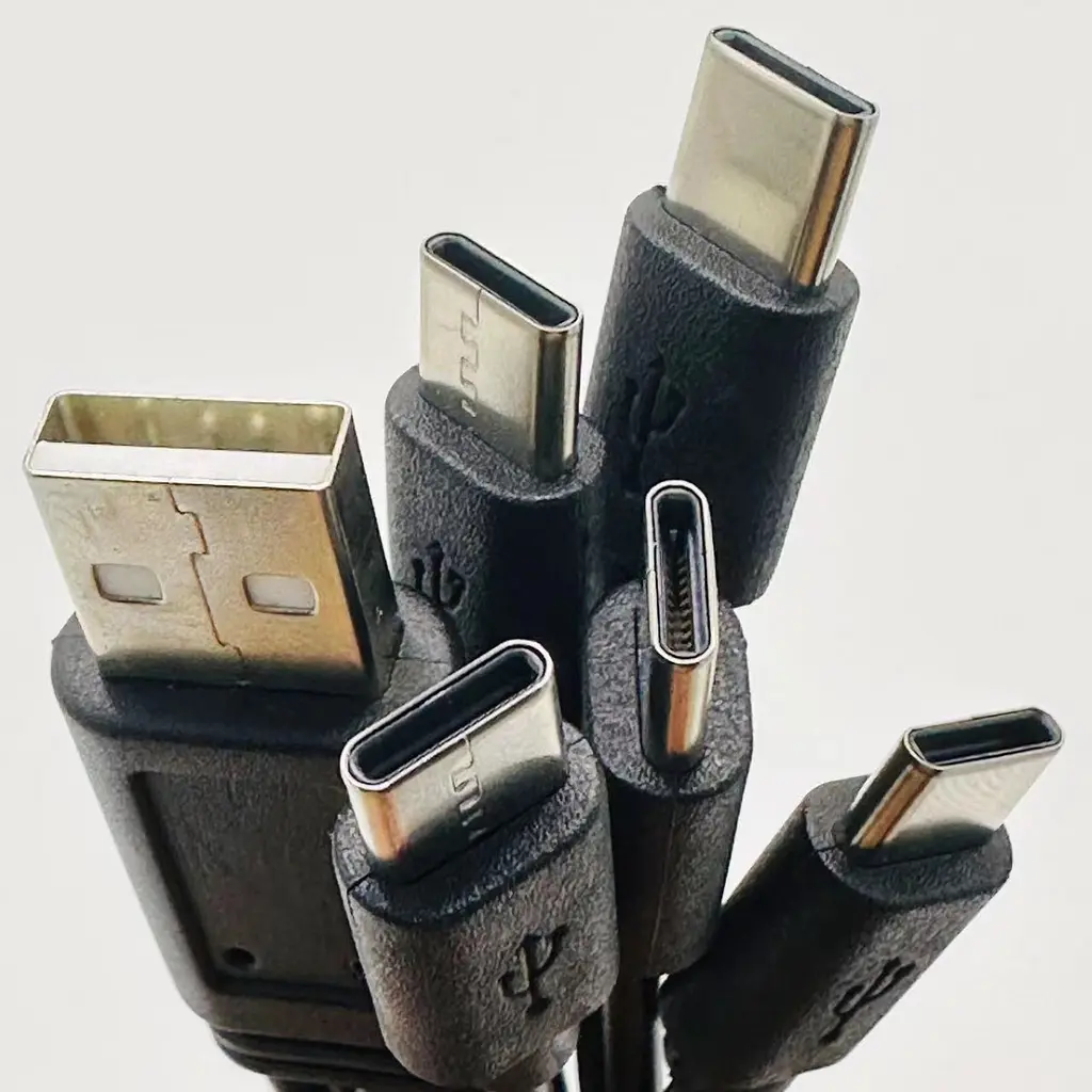 Кабель спліттер для заряджання та живлення Digital USB-5 Type-C 2A 20 см Чорний (A5C-02mB) - фото 6