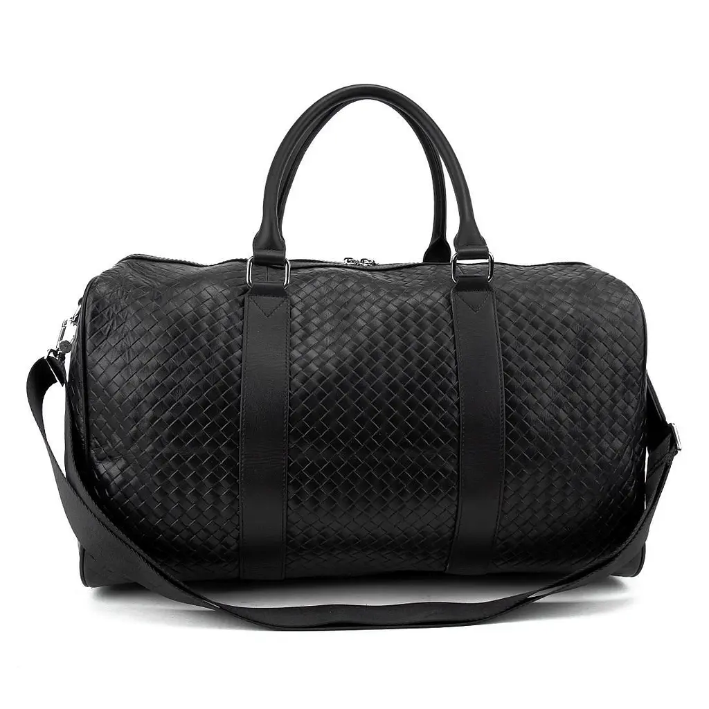 Дорожня шкіряна сумка TIDING BAG A25F-8957-9A чорна - фото 5