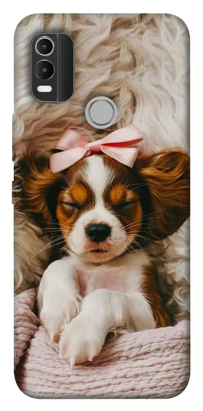 TPU чохол Demsky Sleepy spaniel для Nokia C21 Plus