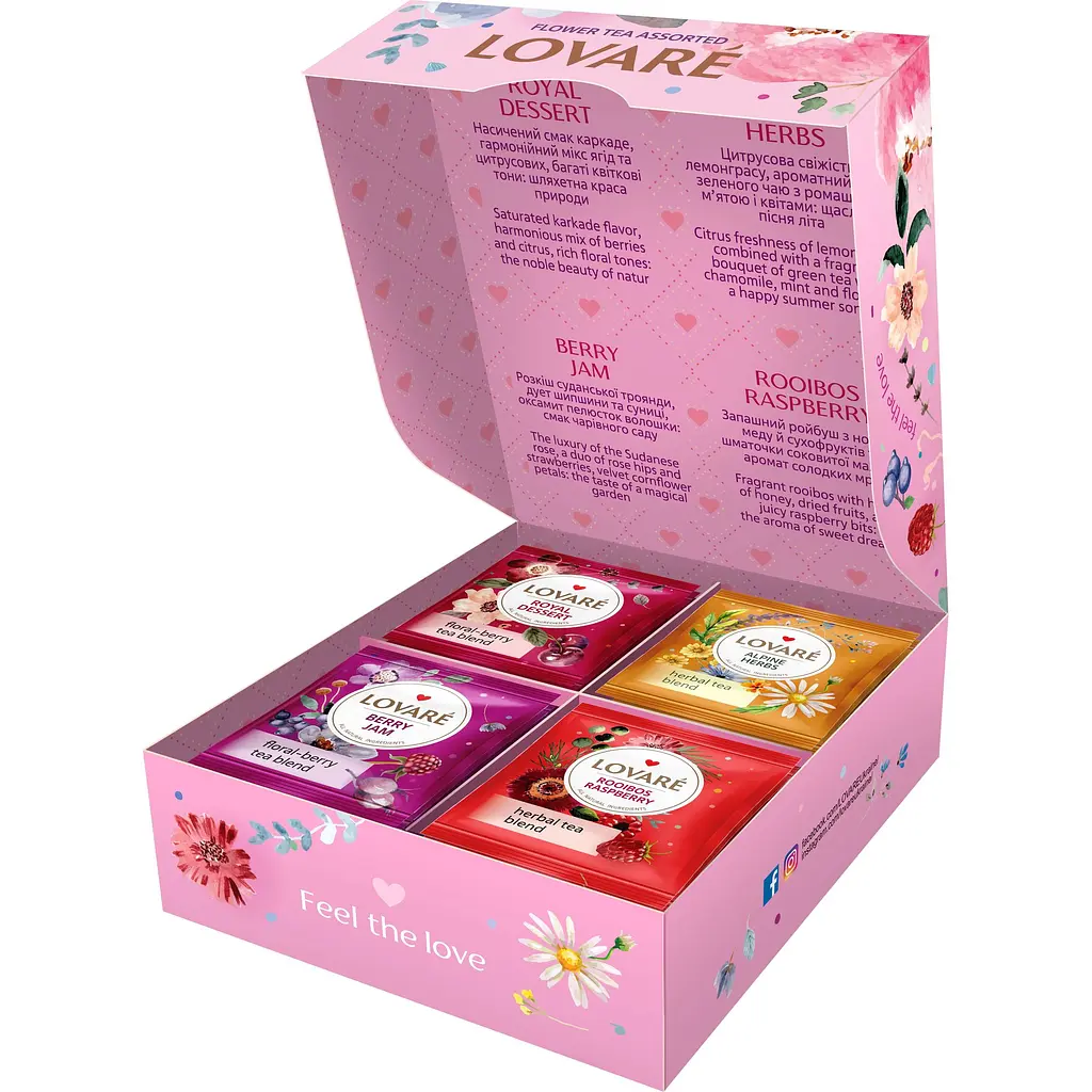 Чай Lovare Flower tea Assorted 4 види 48 г (32 шт. 1.5 г) (891548) duplication - фото 2
