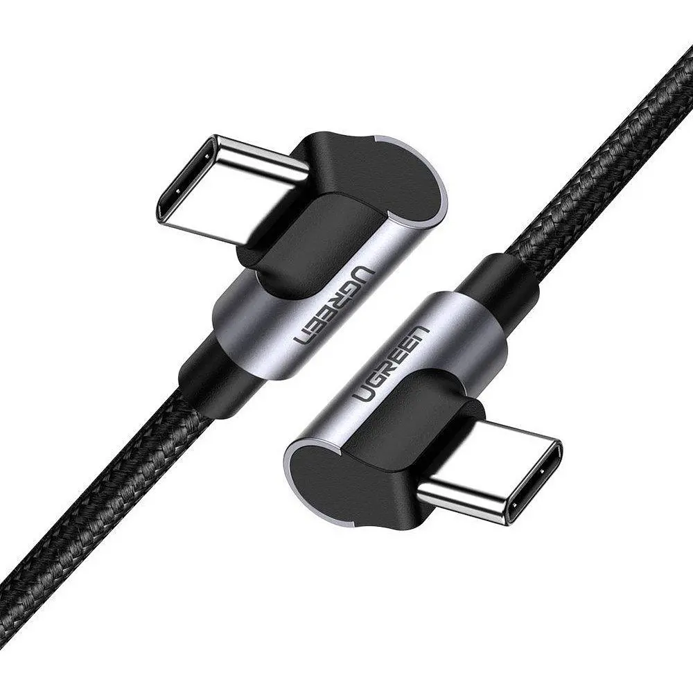 Кабель USB 2.0 Ugreen Type-C M-M 2 м 90° 20V/5A 100W Сірий US335 - фото 2