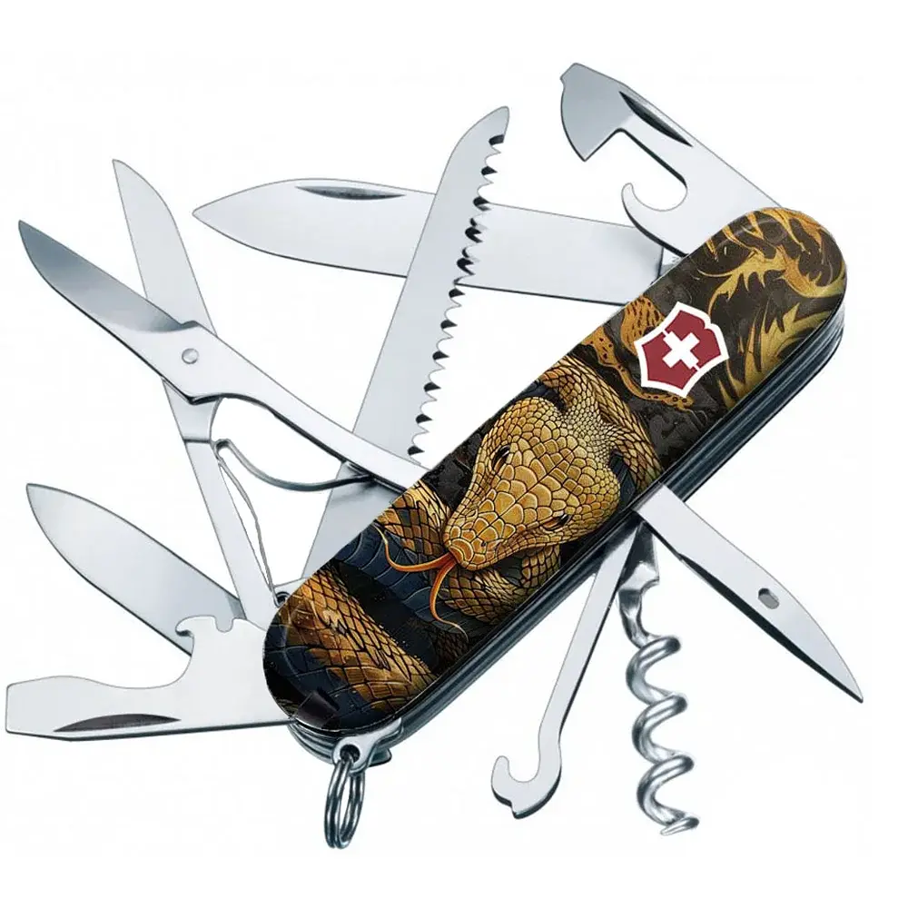 Ніж Victorinox Swiss Army Huntsman Zodiac. Дерев'яна змія