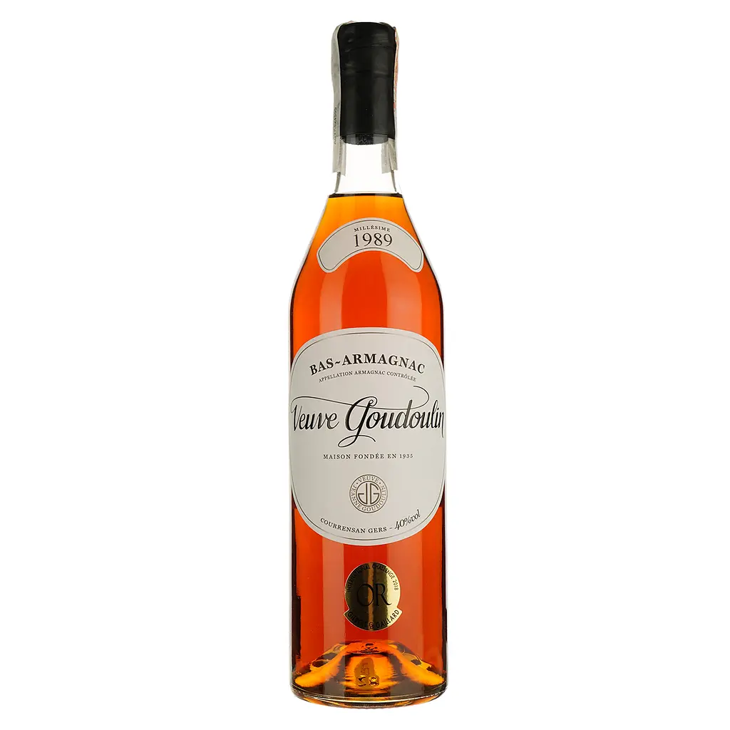 Арманьяк Veuve J. Goudoulin Bas Armagnac 1989 40% 0.7 л в подарочной коробке - фото 2