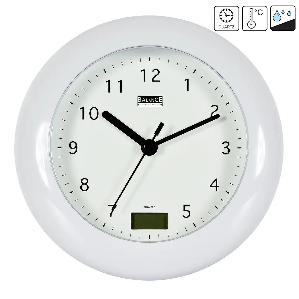 Годинник настінний Technoline 506271 Bathroom Clock White (506271), Білий - фото 2