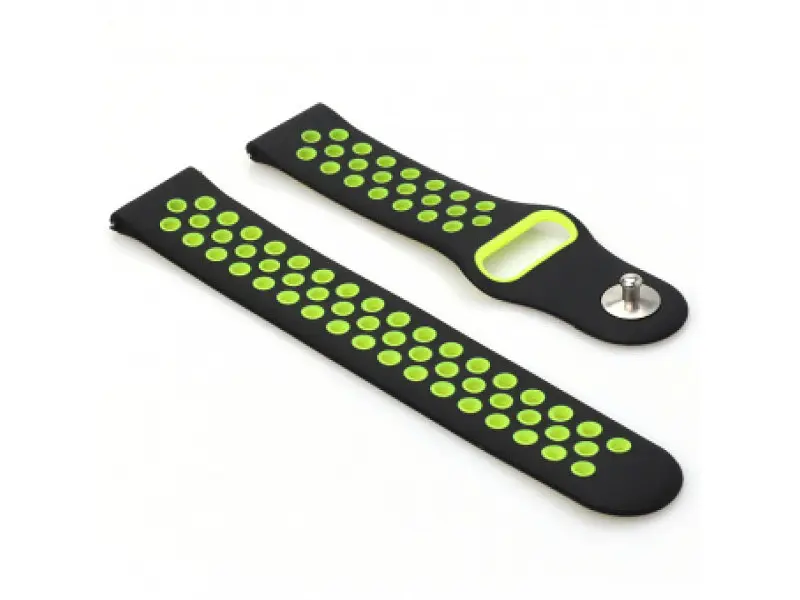 Ремешок BeCover Nike Style for Xiaomi Amazfit Bip/Bip Lite/Bip S Lite/GTR 42mm/GTS/TicWatch S2/TicWatch E Black-Yellow (705706) - фото 2